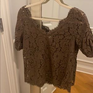 Joie sage lace top